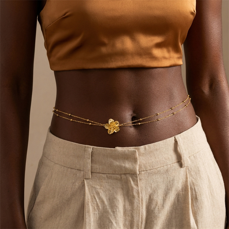 Simple Double Layers Belly Cha - Body Jewelry Sale recensione e prezzo