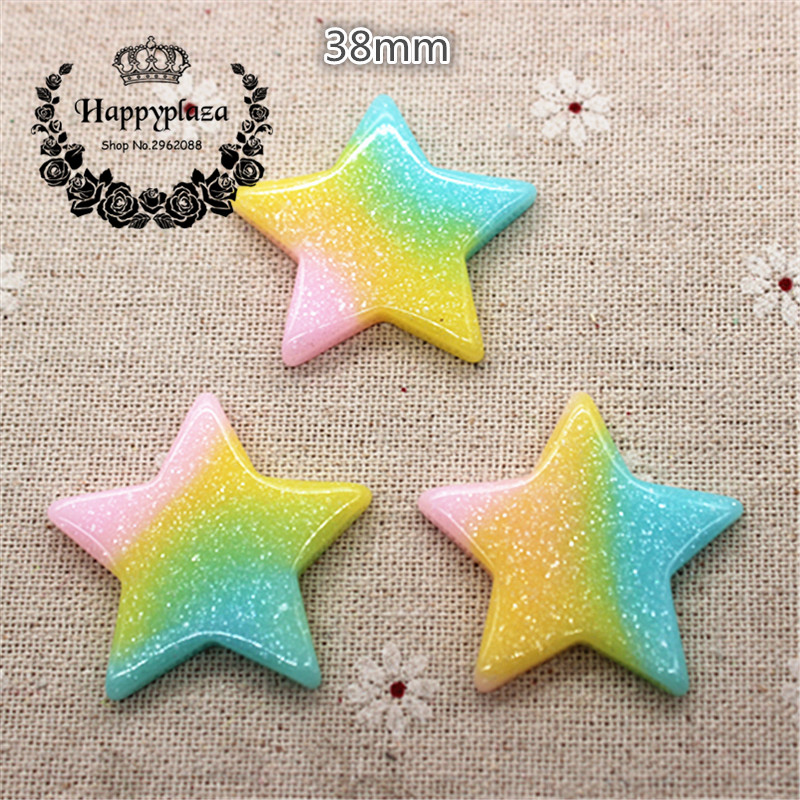 10pcs Kawaii Resin Pink+Yellow - Star Flat Back recensione e prezzo