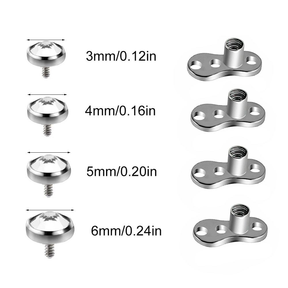 9PCS-1PC Surgical Steel Skin D - Body Jewelry Dermal recensione e prezzo