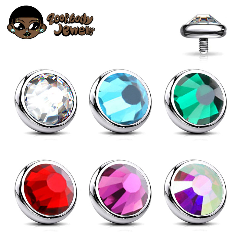 1PCS ASTM F136 Titanium Bezel  - Body Jewelry Dermal recensione e prezzo