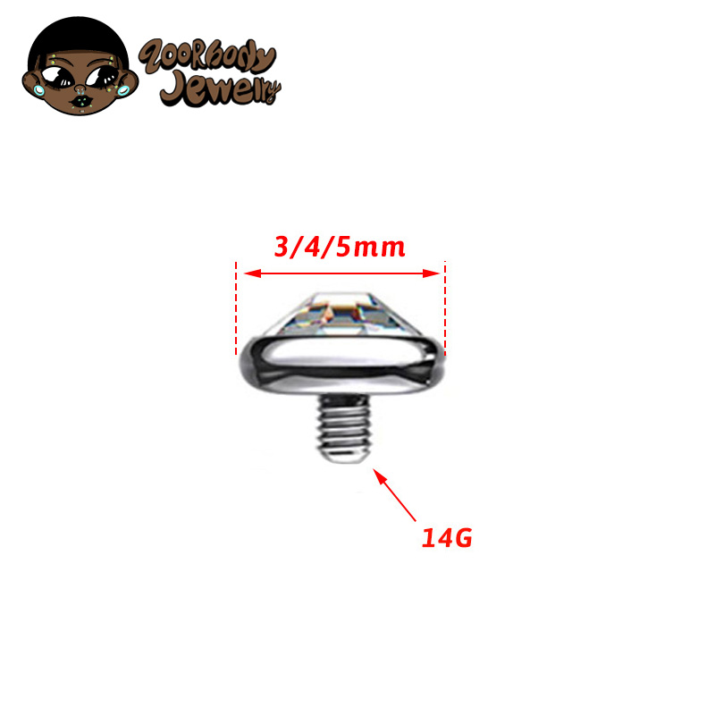 1PCS ASTM F136 Titanium Bezel  - Body Jewelry Dermal recensione e prezzo
