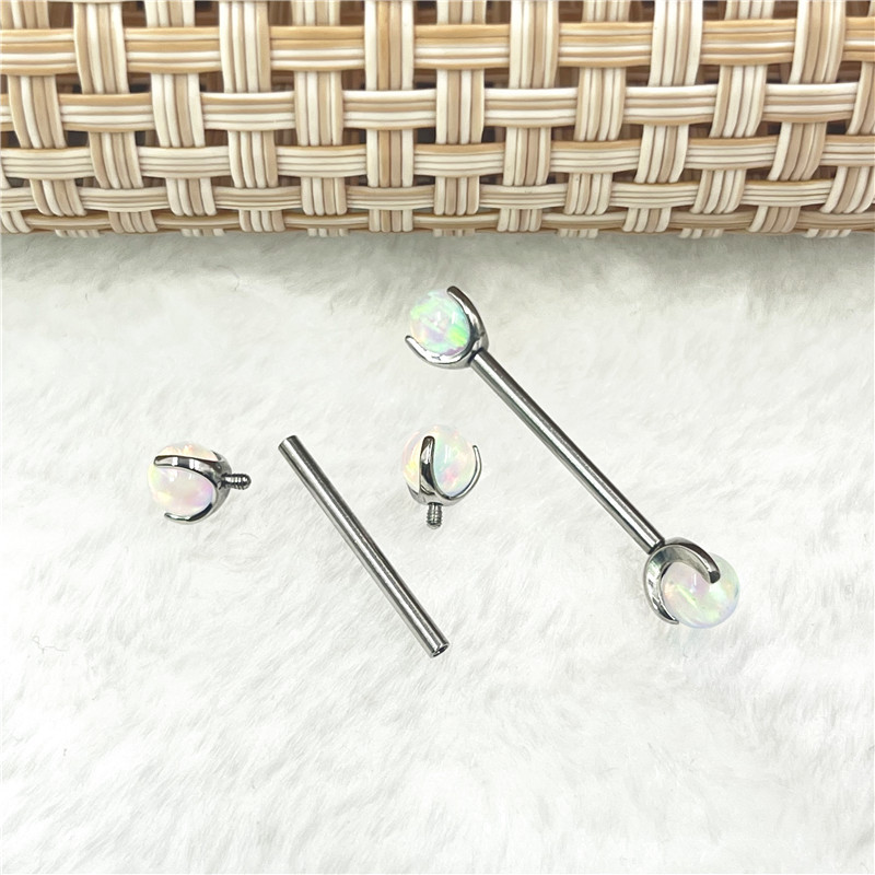 F136 Titanium Opal Milk Nail E - Eyebrow Curved Barbell recensione e prezzo