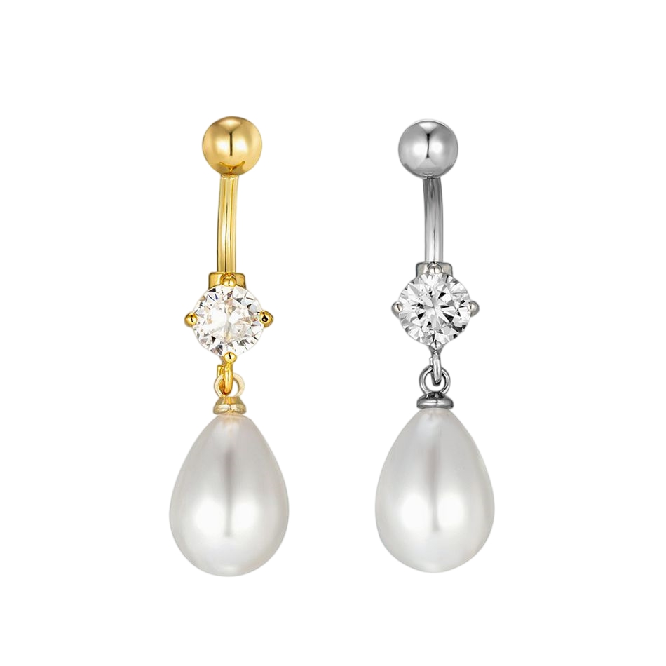 CZ Zircon Dangle Belly Button  - Belly Bar Titanium recensione e prezzo