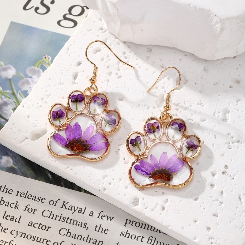 Cute Cat Claw Pressed Flower E - Body Jewelry Wholesale recensione e prezzo